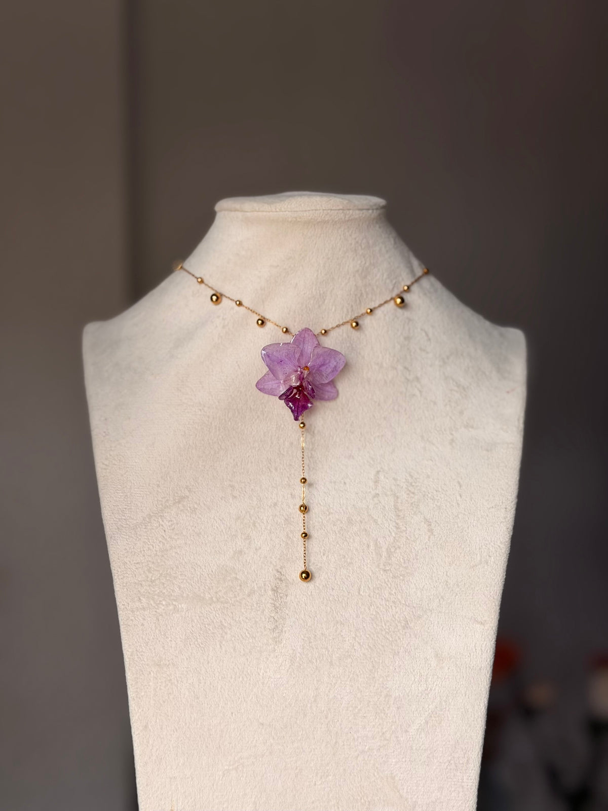 Colgante de Orquídea Mini Phalaenopsis Natural - Tonos Lila